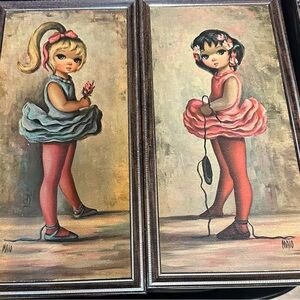 1960’s Maio Big Eye Vintage Ballerina Art Prints
